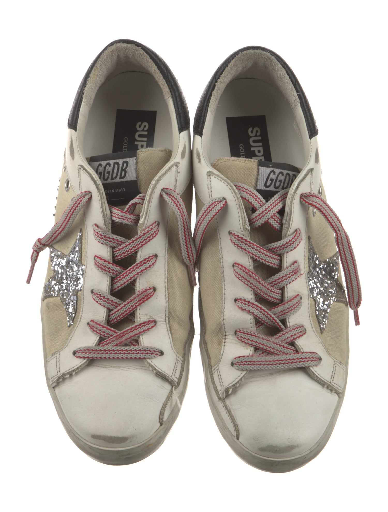 Golden Goose Leather Printed Sneakers